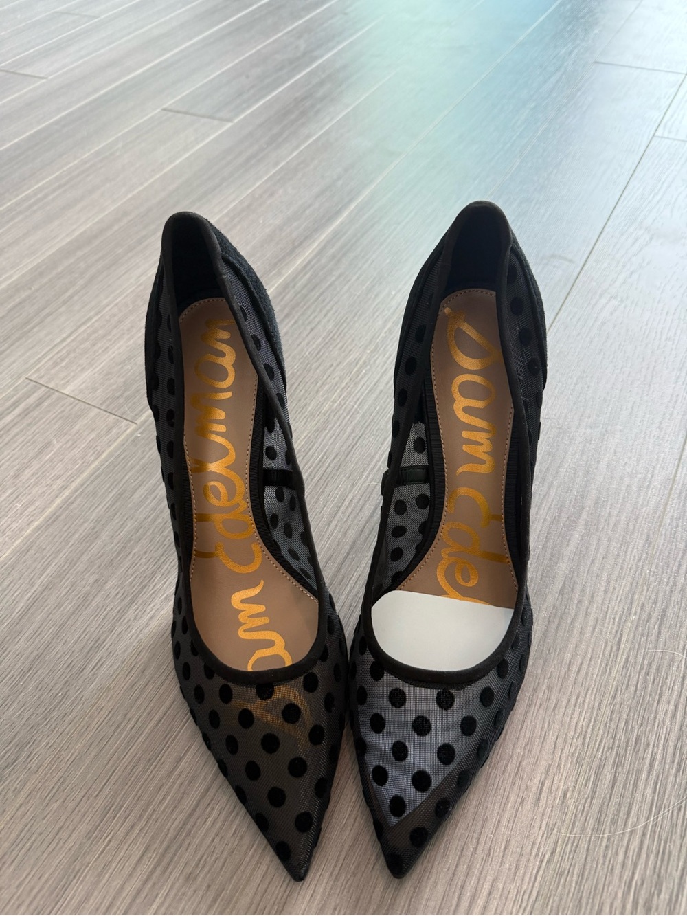 Sam Edelman Hazel Mesh Pokla Dot Heels - Picture 2 of 4